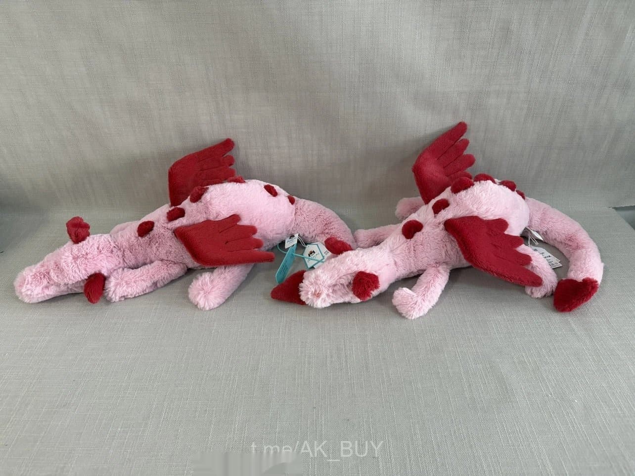 Jellycat Pink Red Plush Dragon Toy