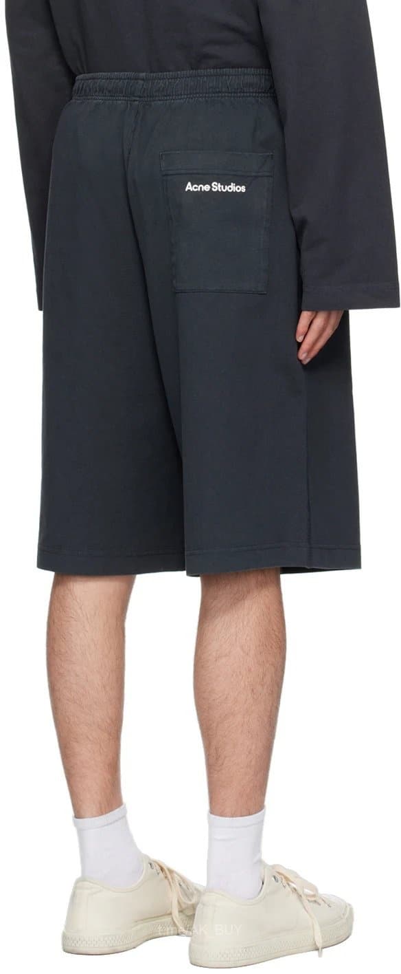 Acne Studios Black Cotton Jersey Shorts