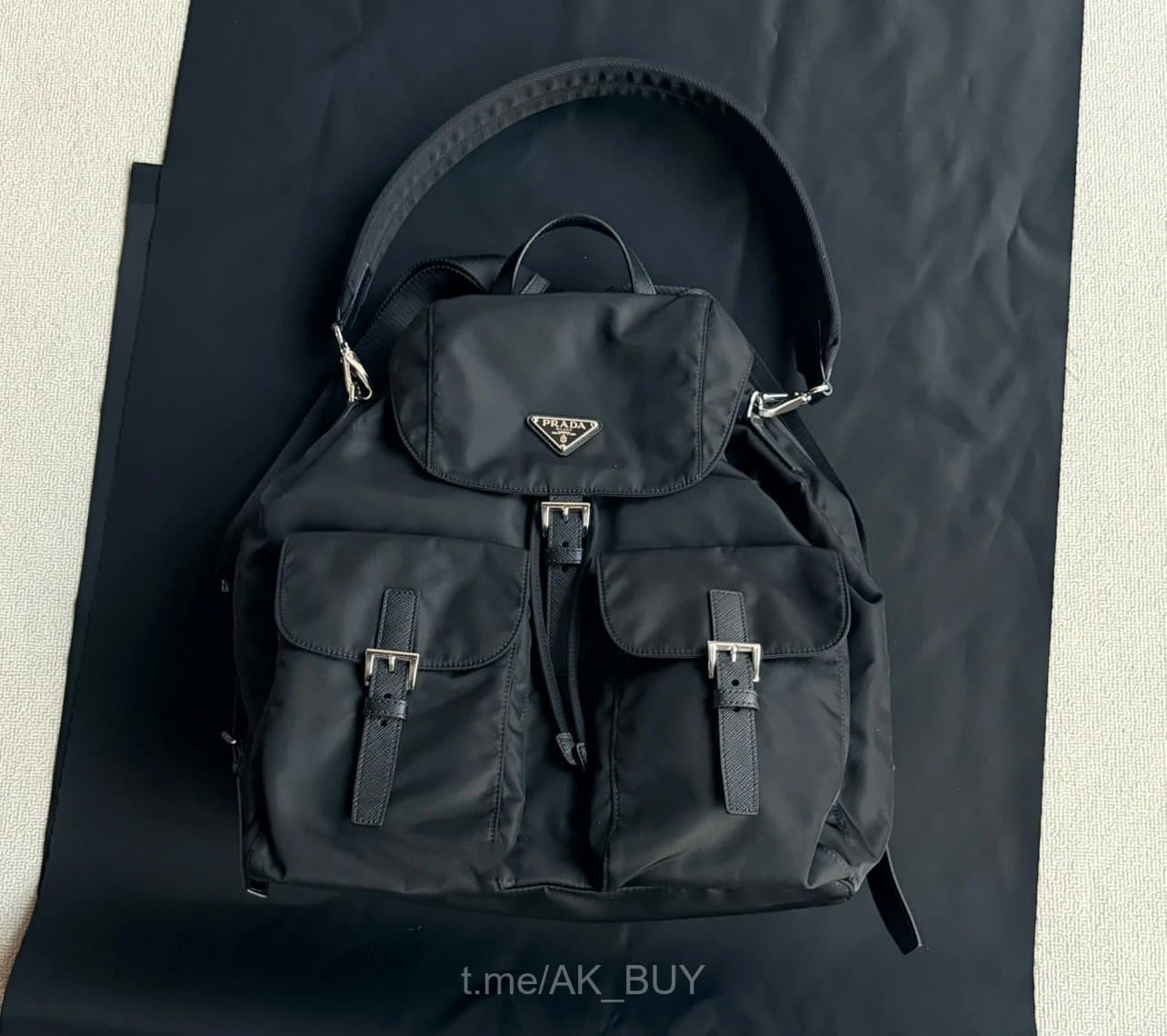 Prada Black Nylon Backpack