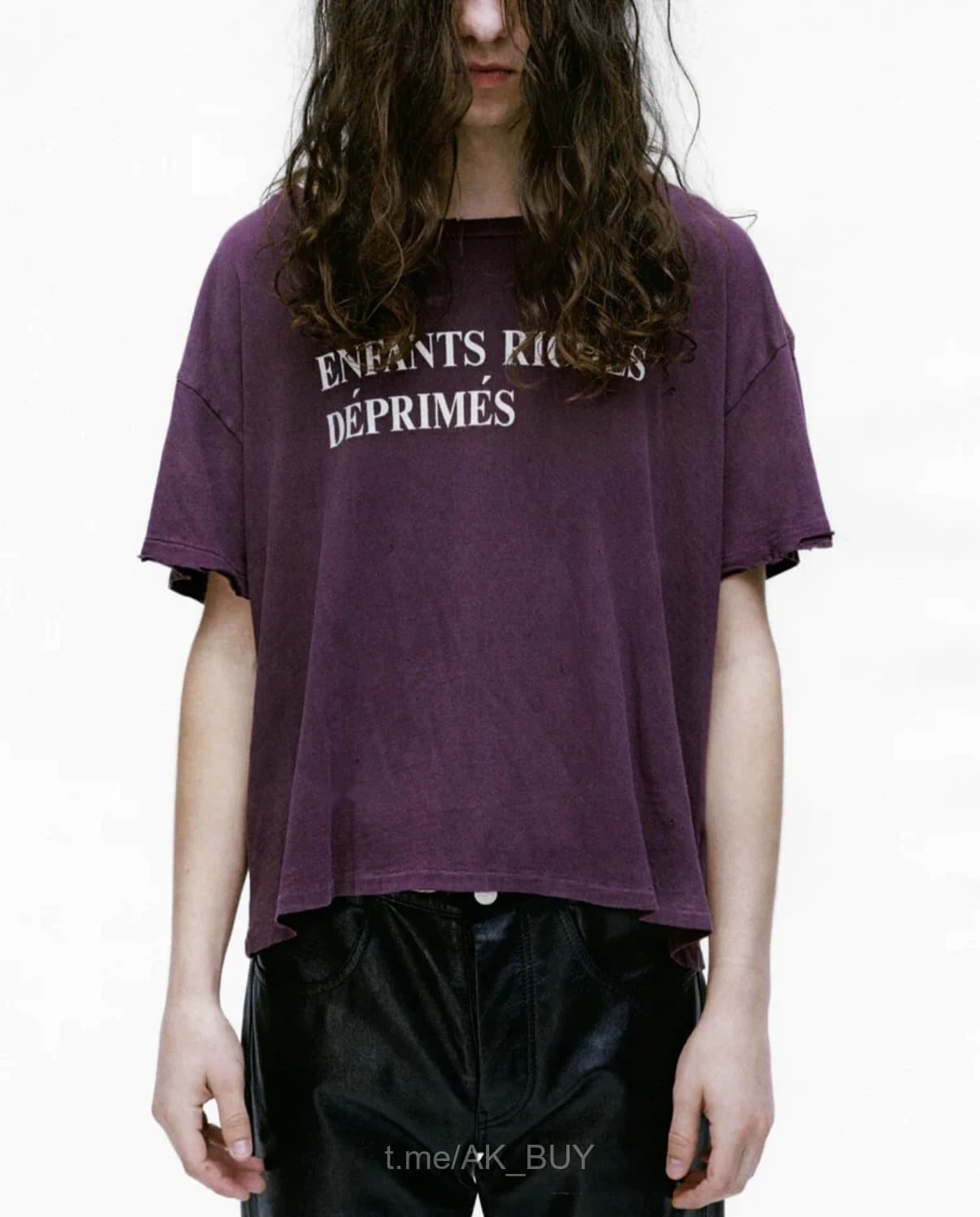 Enfants Riches Deprimes Purple Cotton T-Shirt