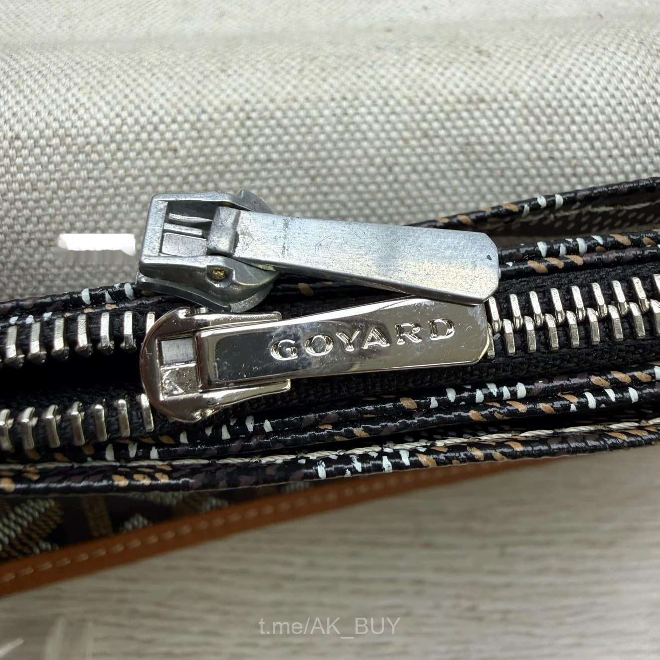 Goyard Brown Coated Canvas Shoulder Bag