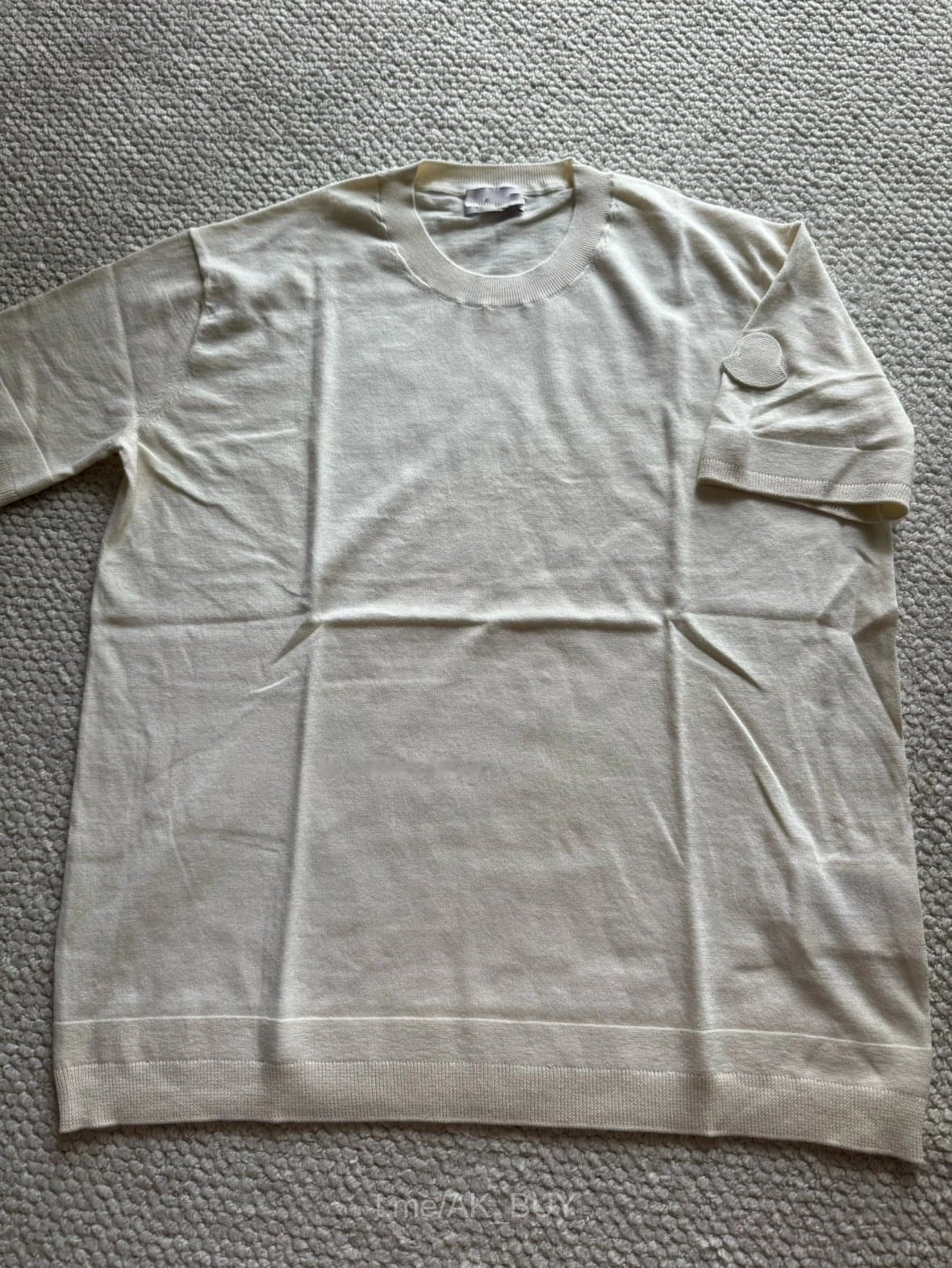 Moncler Cream Knit T Shirt