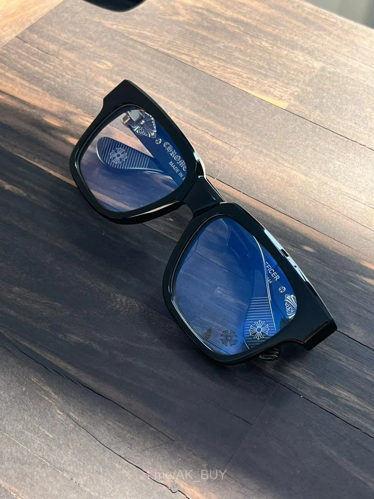 Chrome Hearts Black Acetate Sunglasses