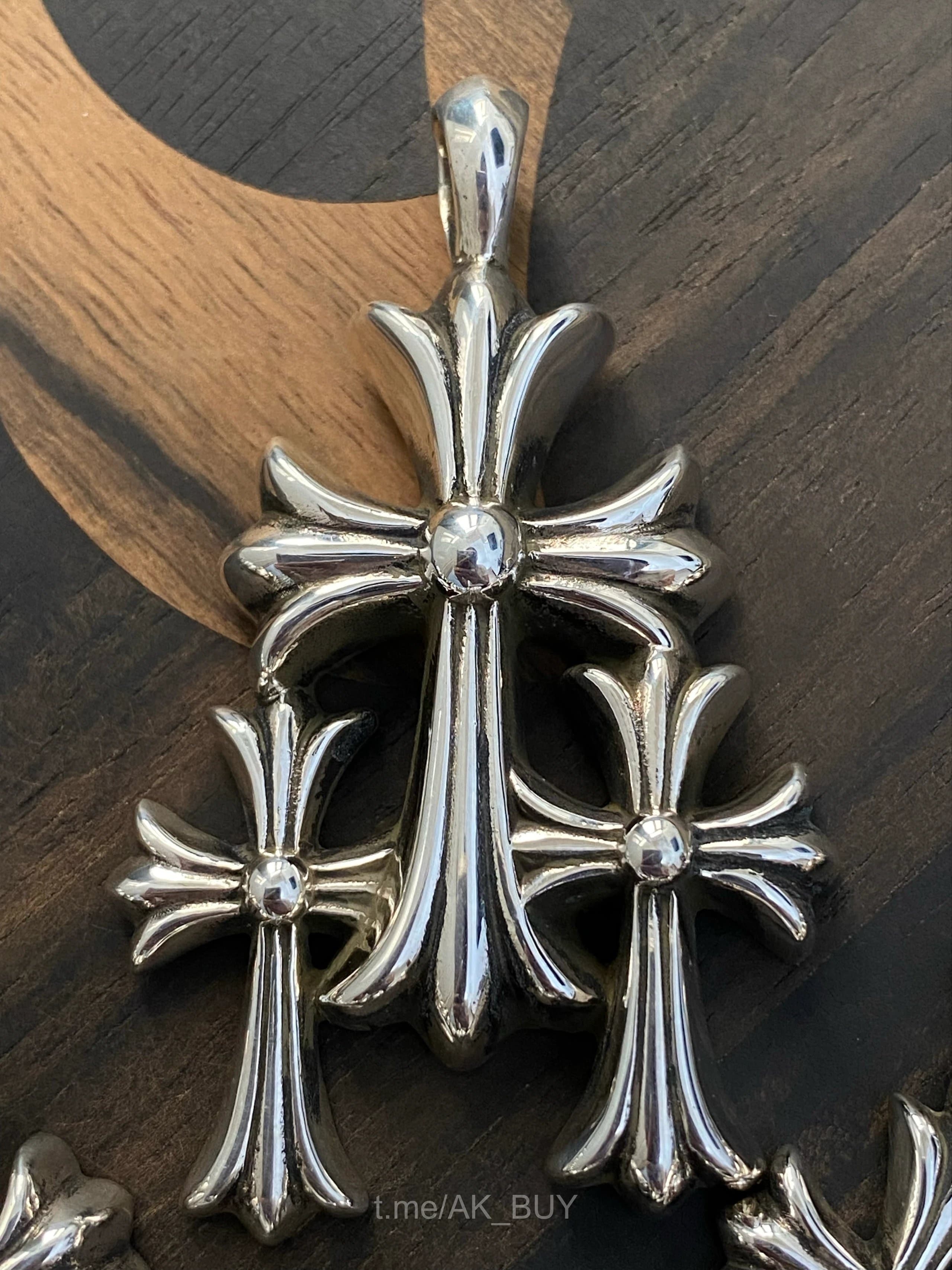 Chrome Hearts Silver Metal Cross Pendant