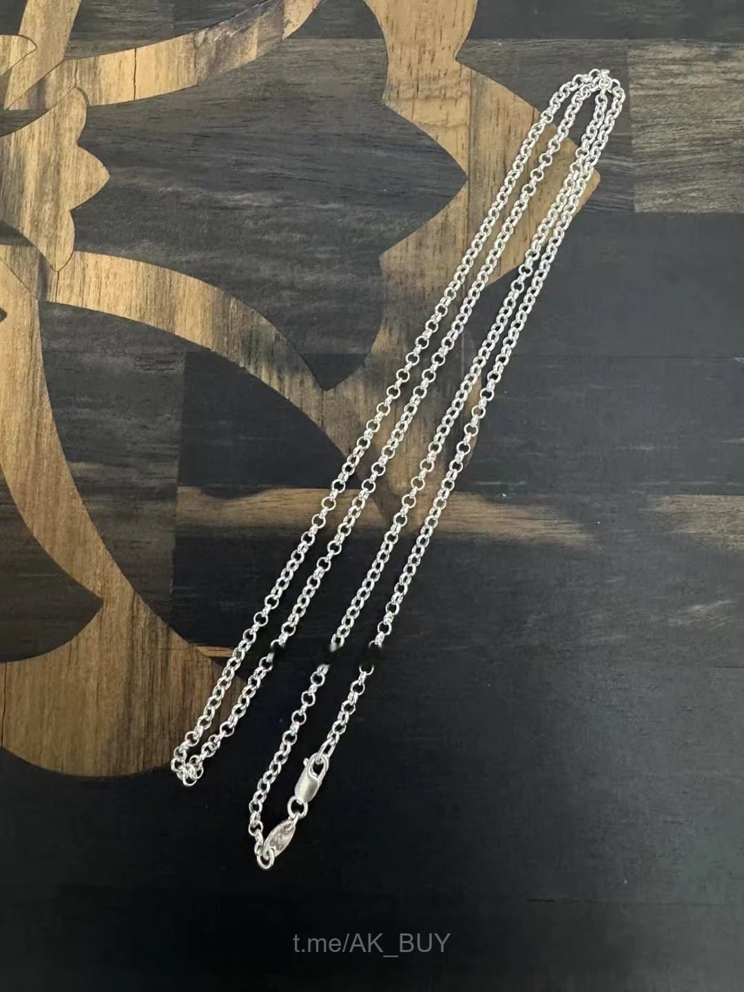 Chrome Hearts Silver Metal Chain Necklace