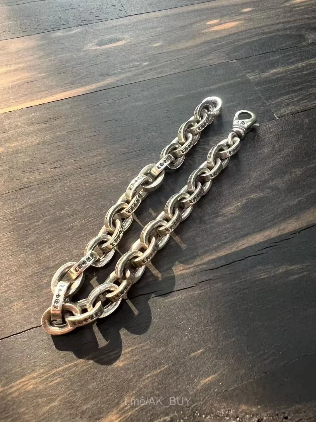 Chrome Hearts Silver Sterling Chain Bracelet