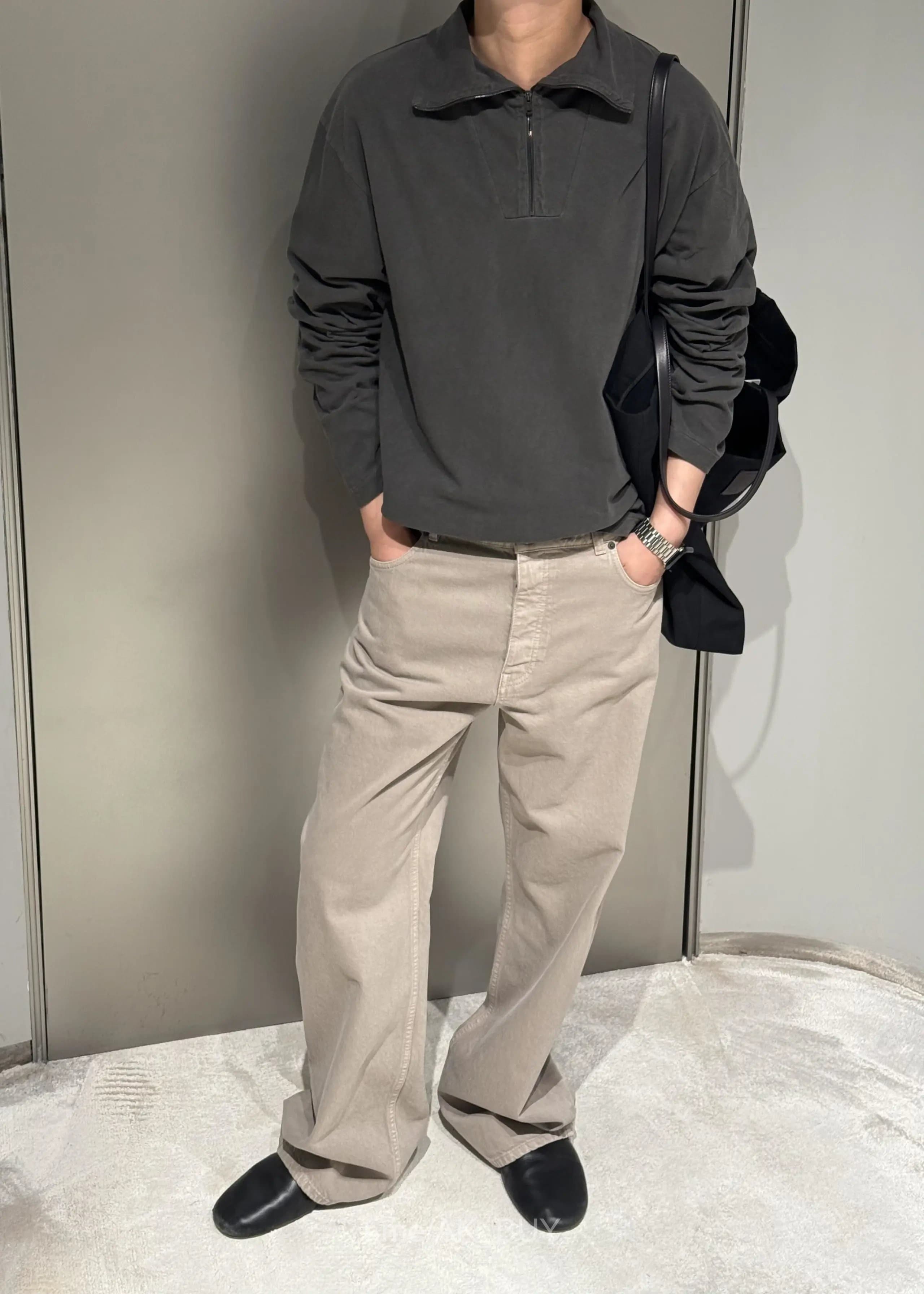 Balenciaga Grey Cotton Denim Jeans