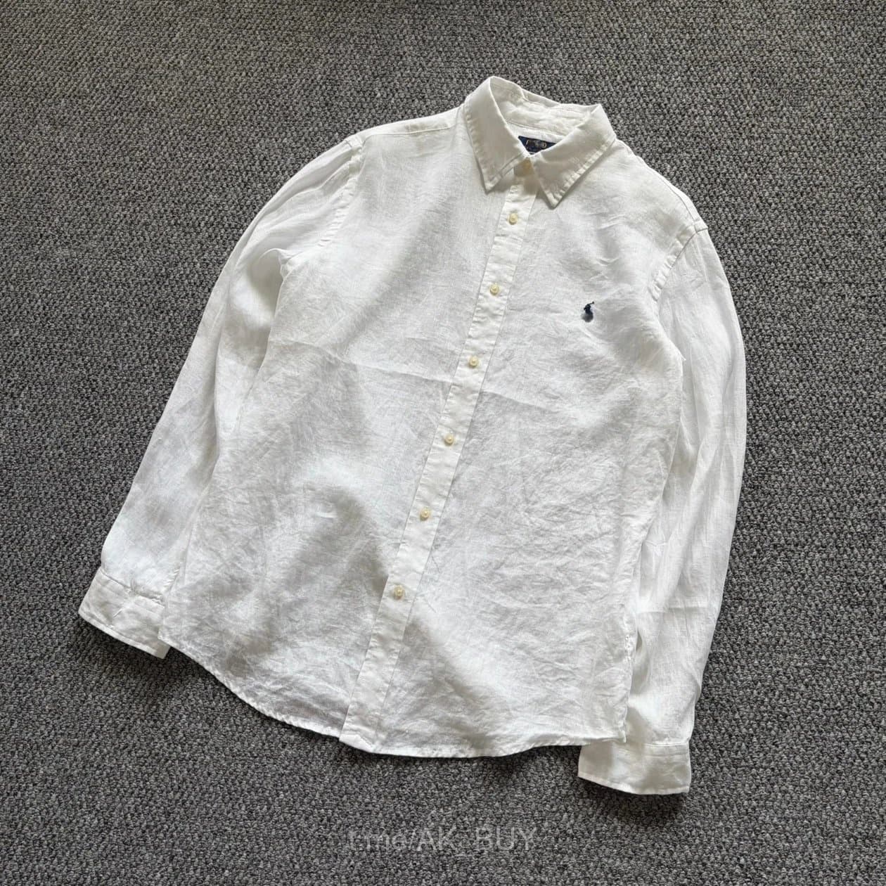 Ralph Lauren White Cotton Button Shirt