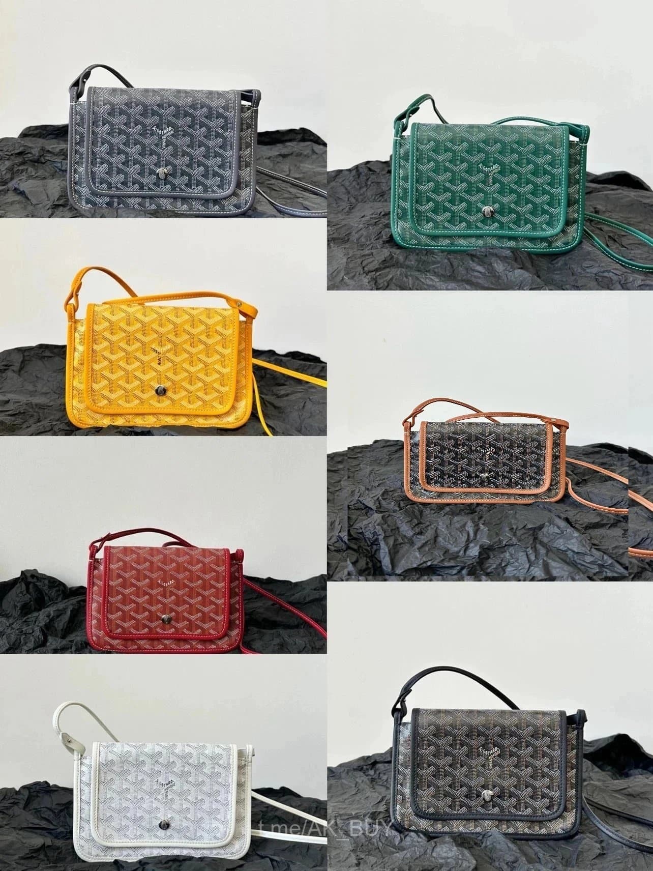Goyard Grey Coated Canvas Crossbody Bag