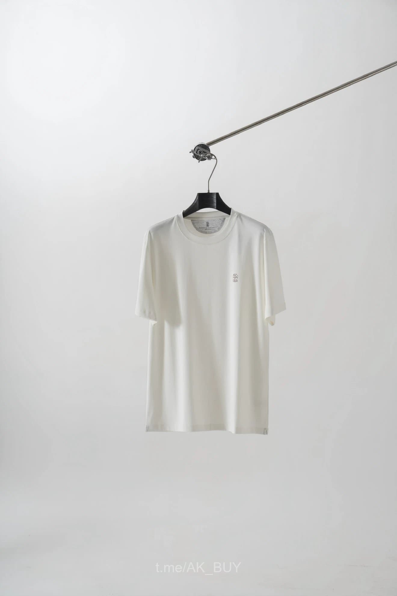 Brunello Cucinelli White Cotton Crew Neck T-Shirt