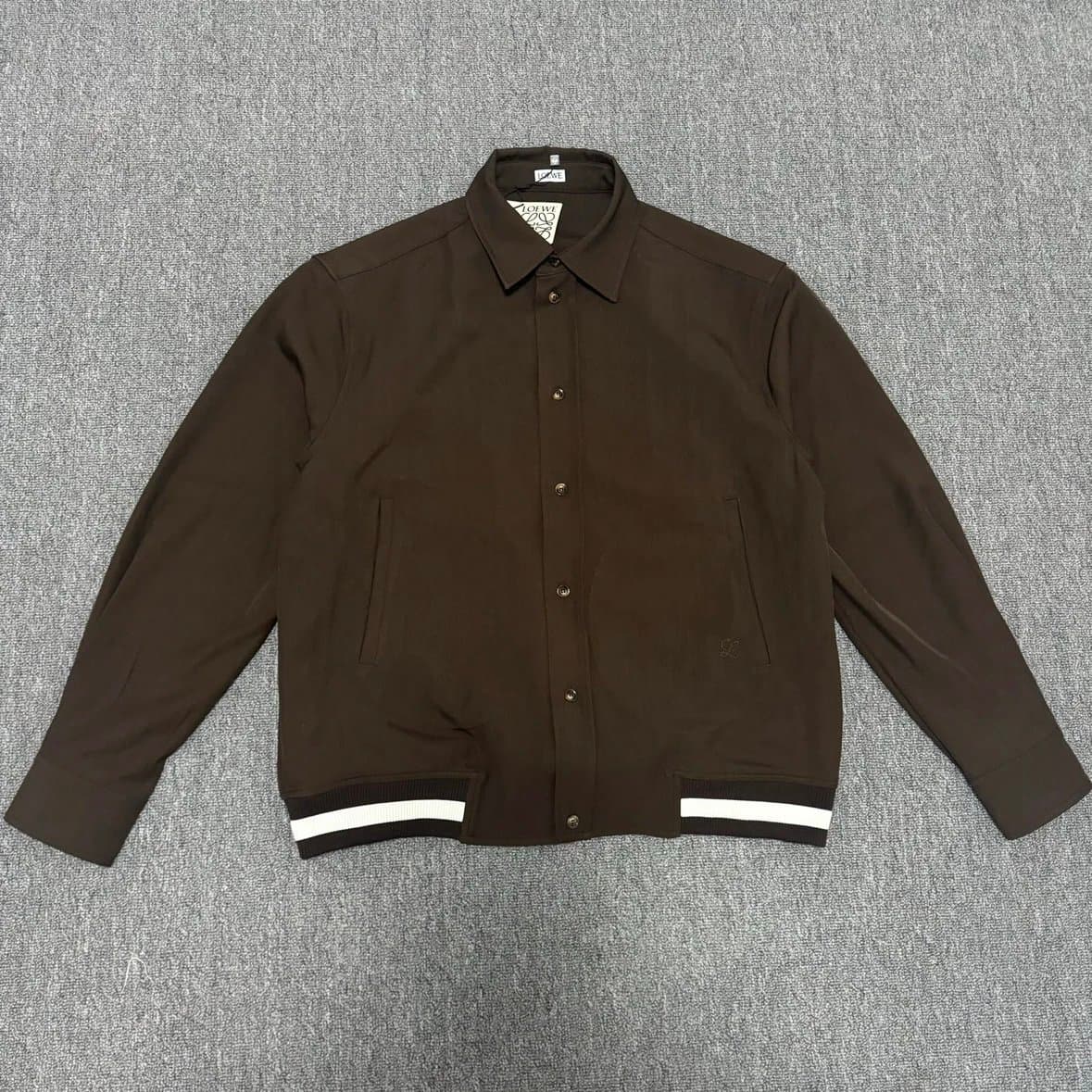 Loewe Brown Wool Bomber Jacket