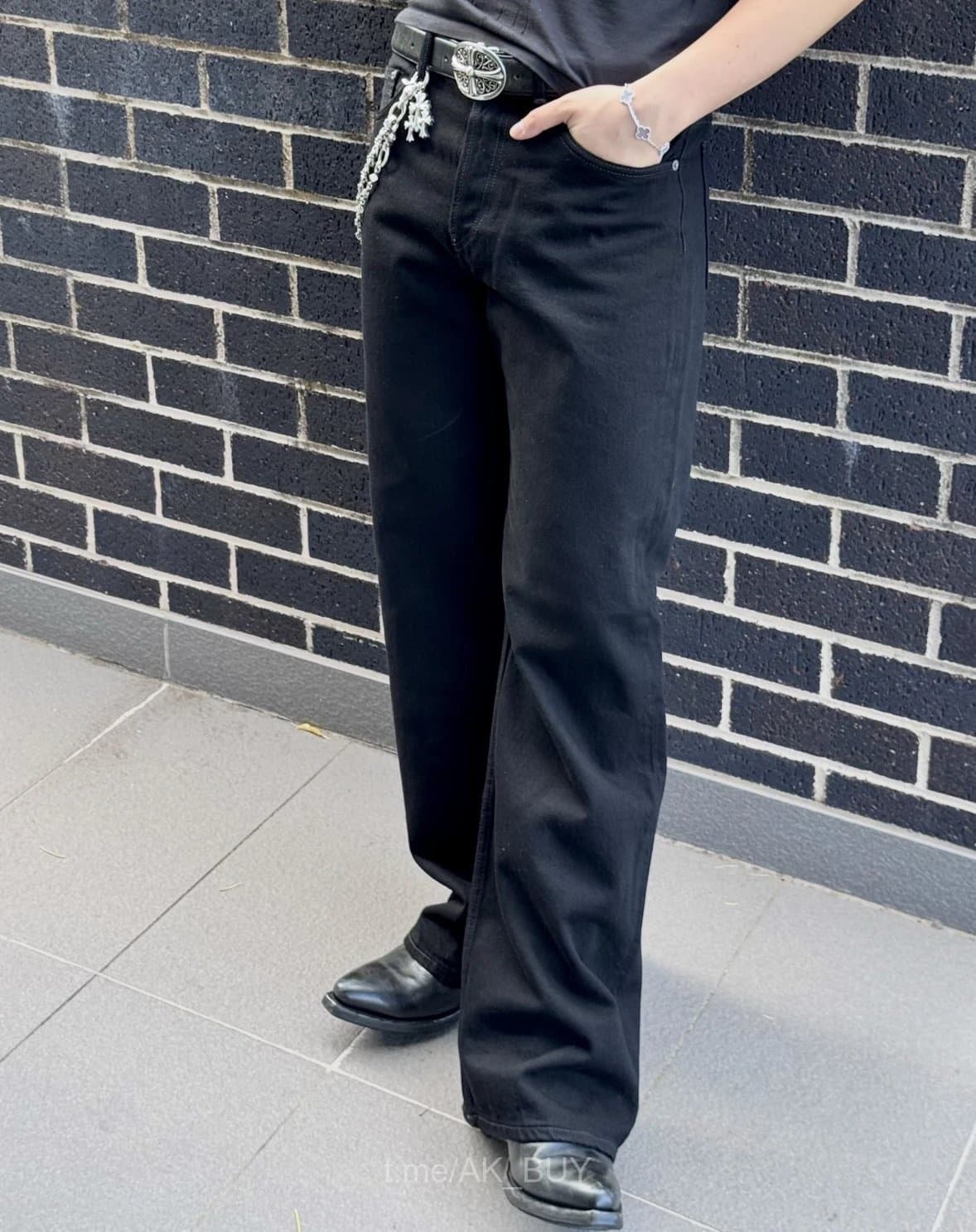 Chrome Hearts Black Denim Jeans