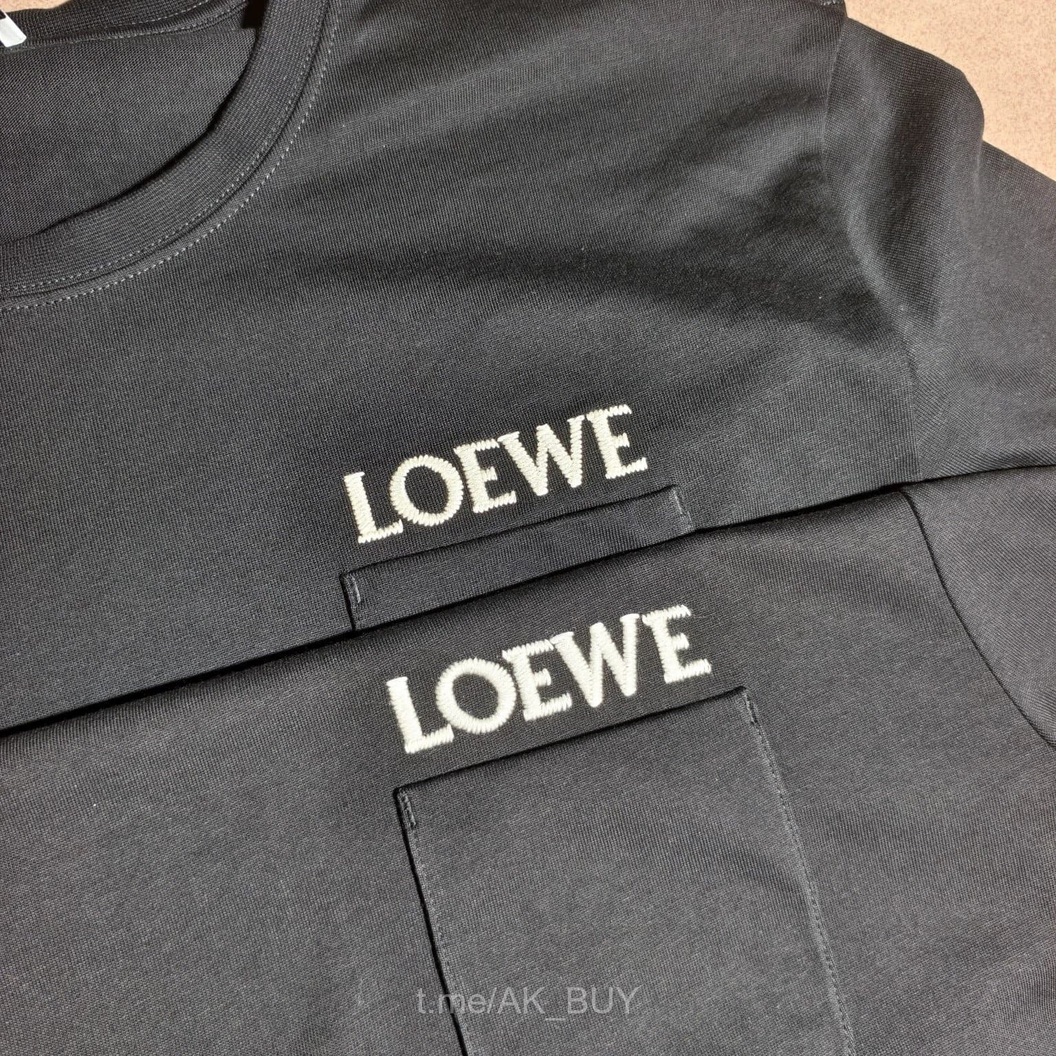 Loewe Black Cotton Logo T-Shirt