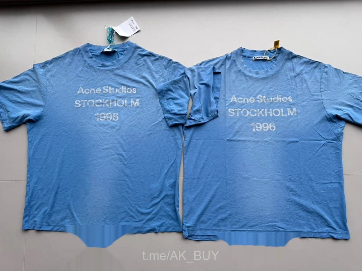 Acne Studios Blue Cotton T-Shirt