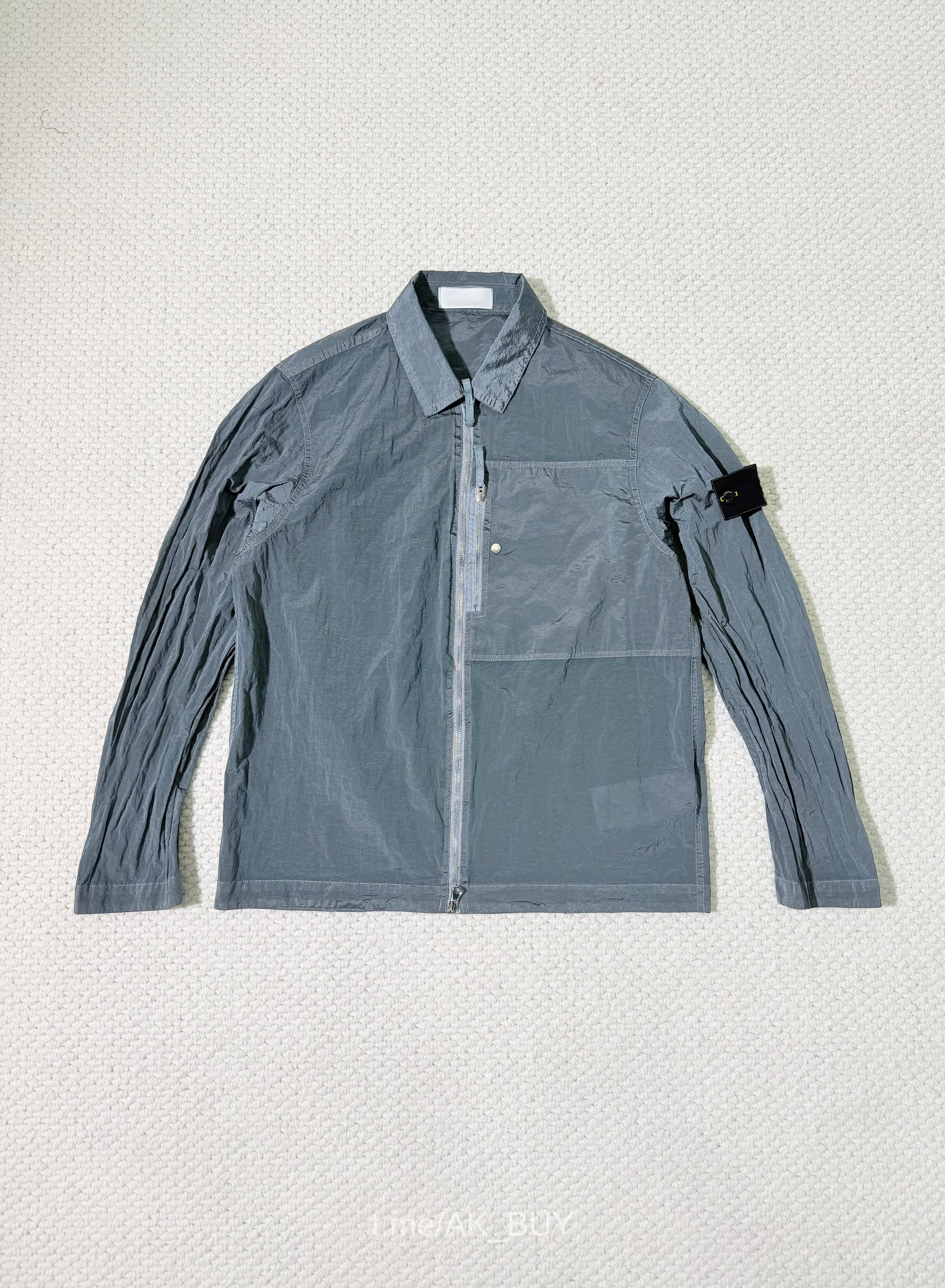 Stone Island Grey Metal Nylon Jacket