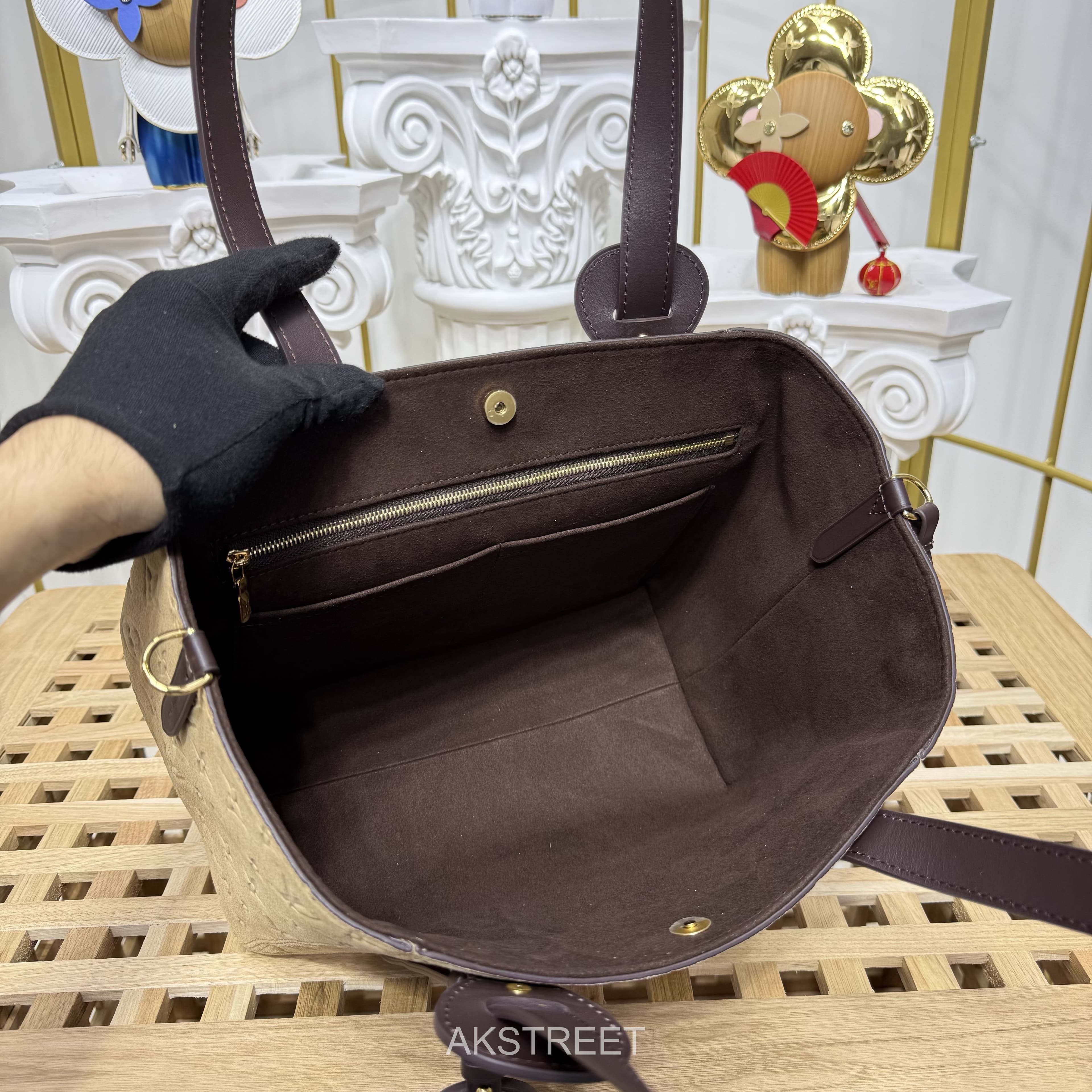 Louis Vuitton Brown Leather Tote Bag