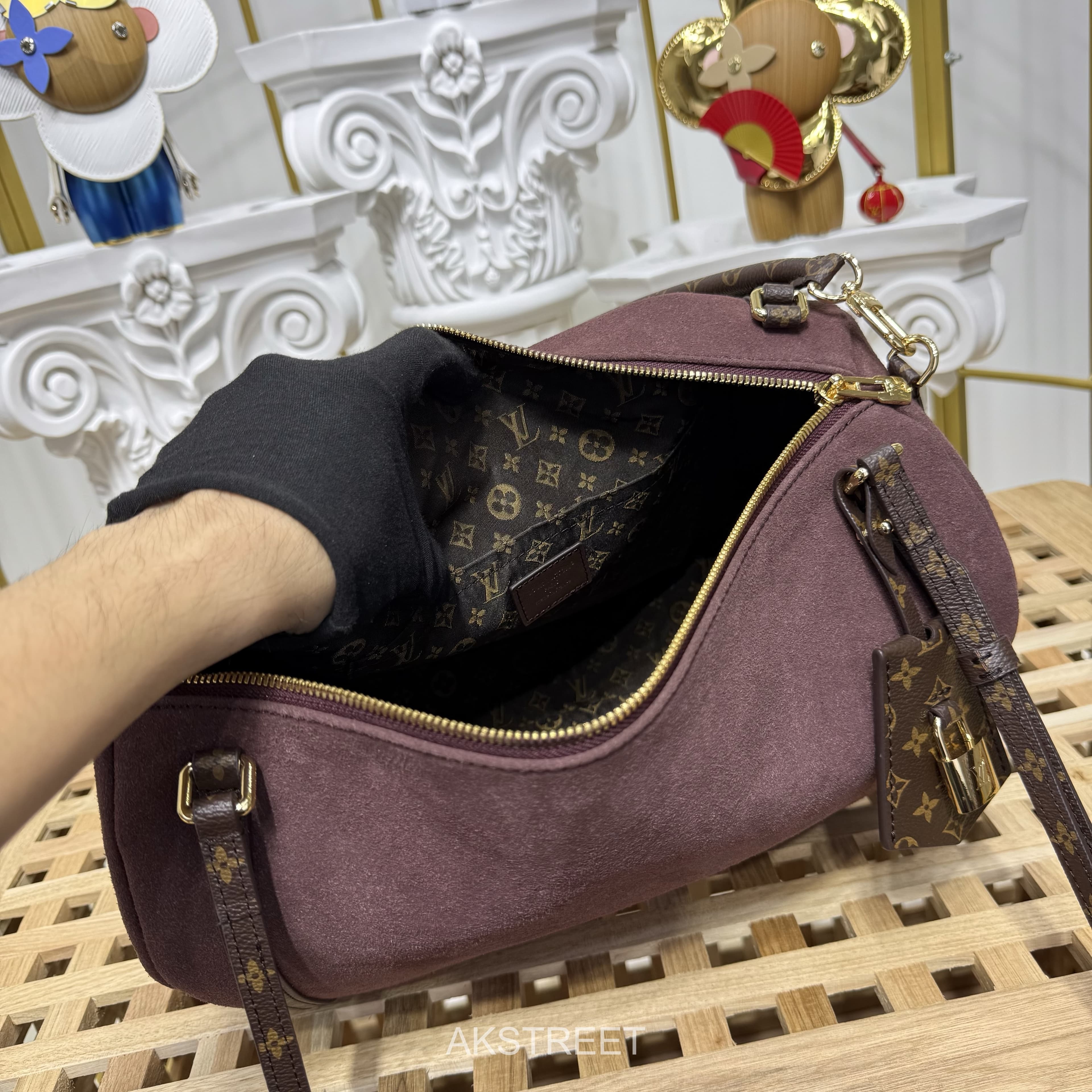 Louis Vuitton Brown Suede Shoulder Bag