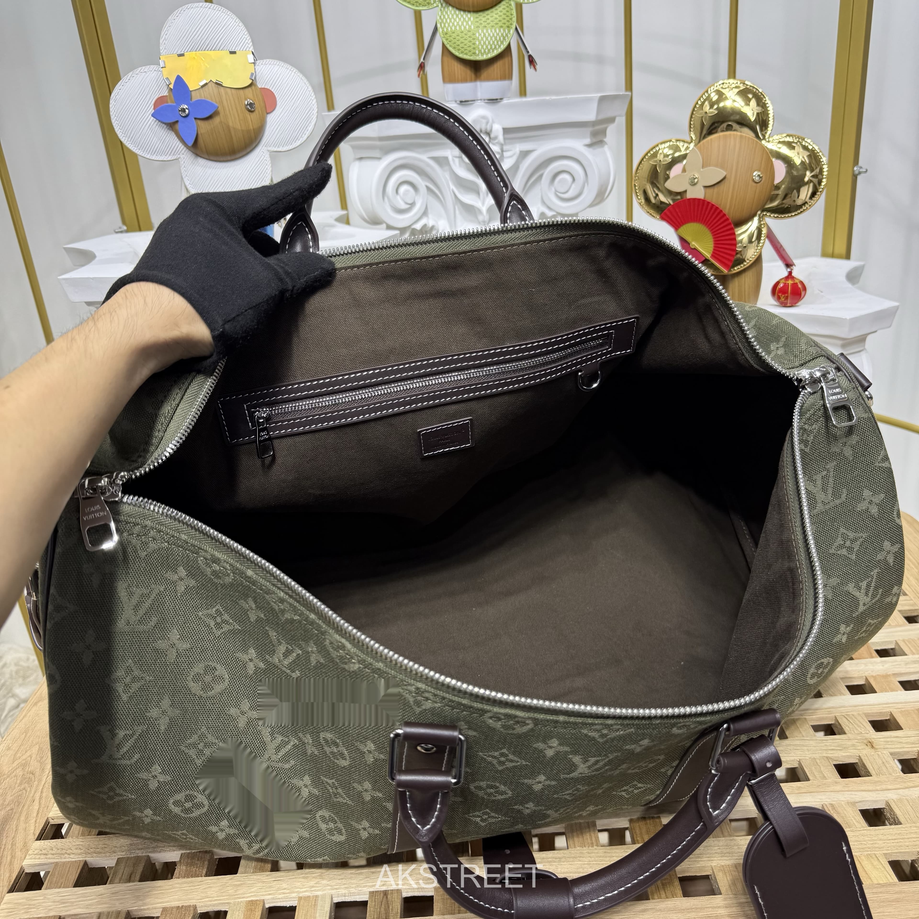 Louis Vuitton Green Monogram Canvas Travel Bag
