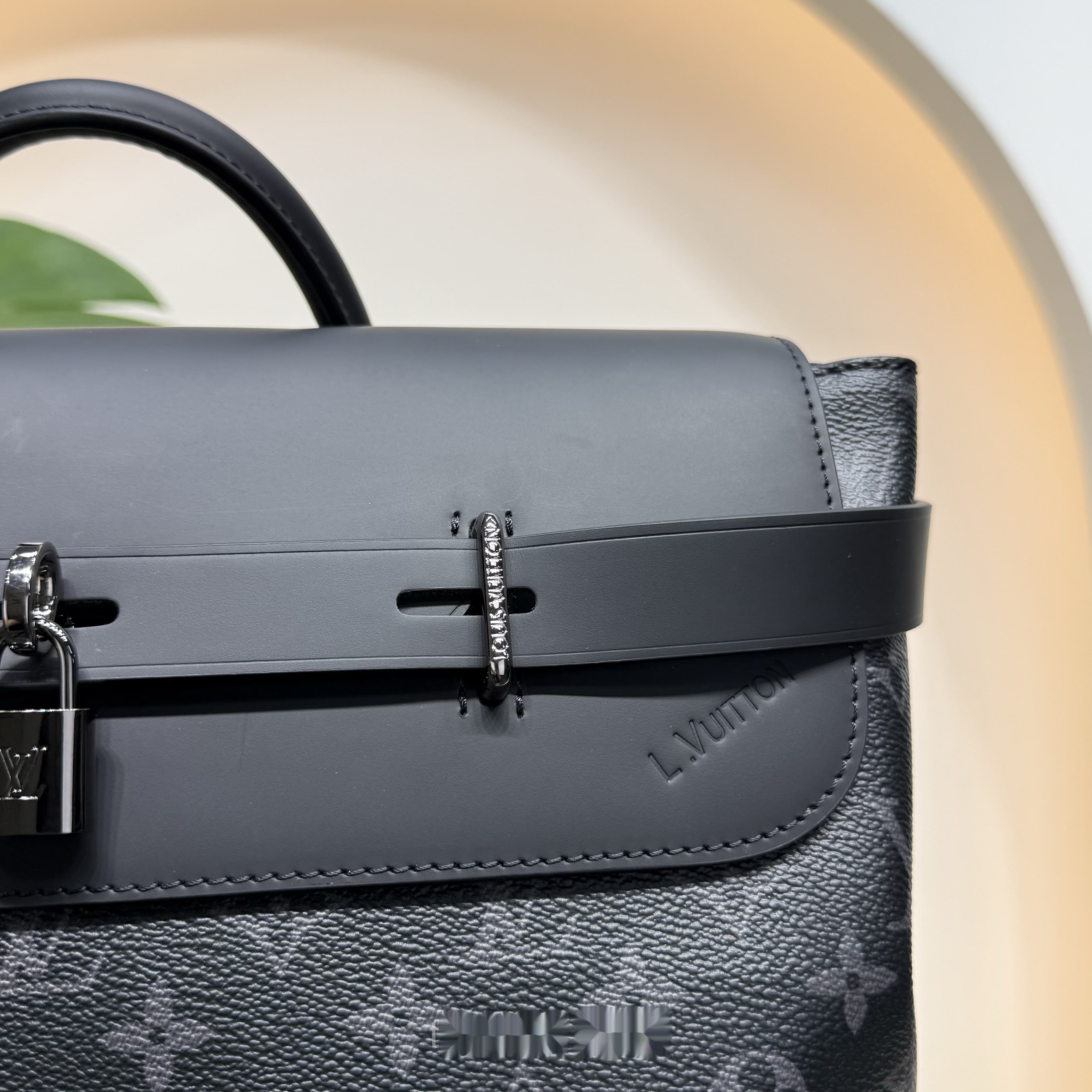 Louis Vuitton Black Monogram Leather Backpack