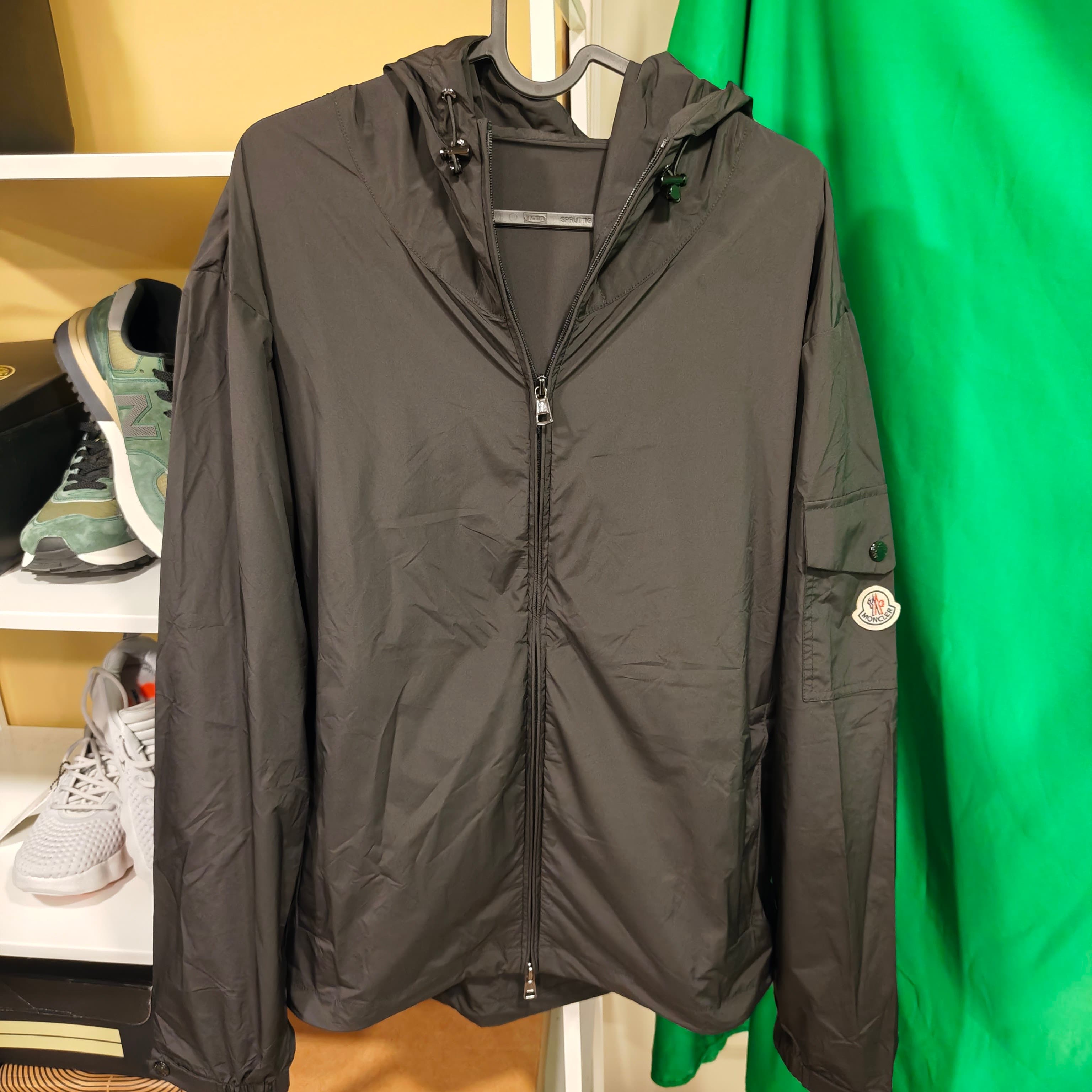 Moncler Black Nylon Hooded Windbreaker
