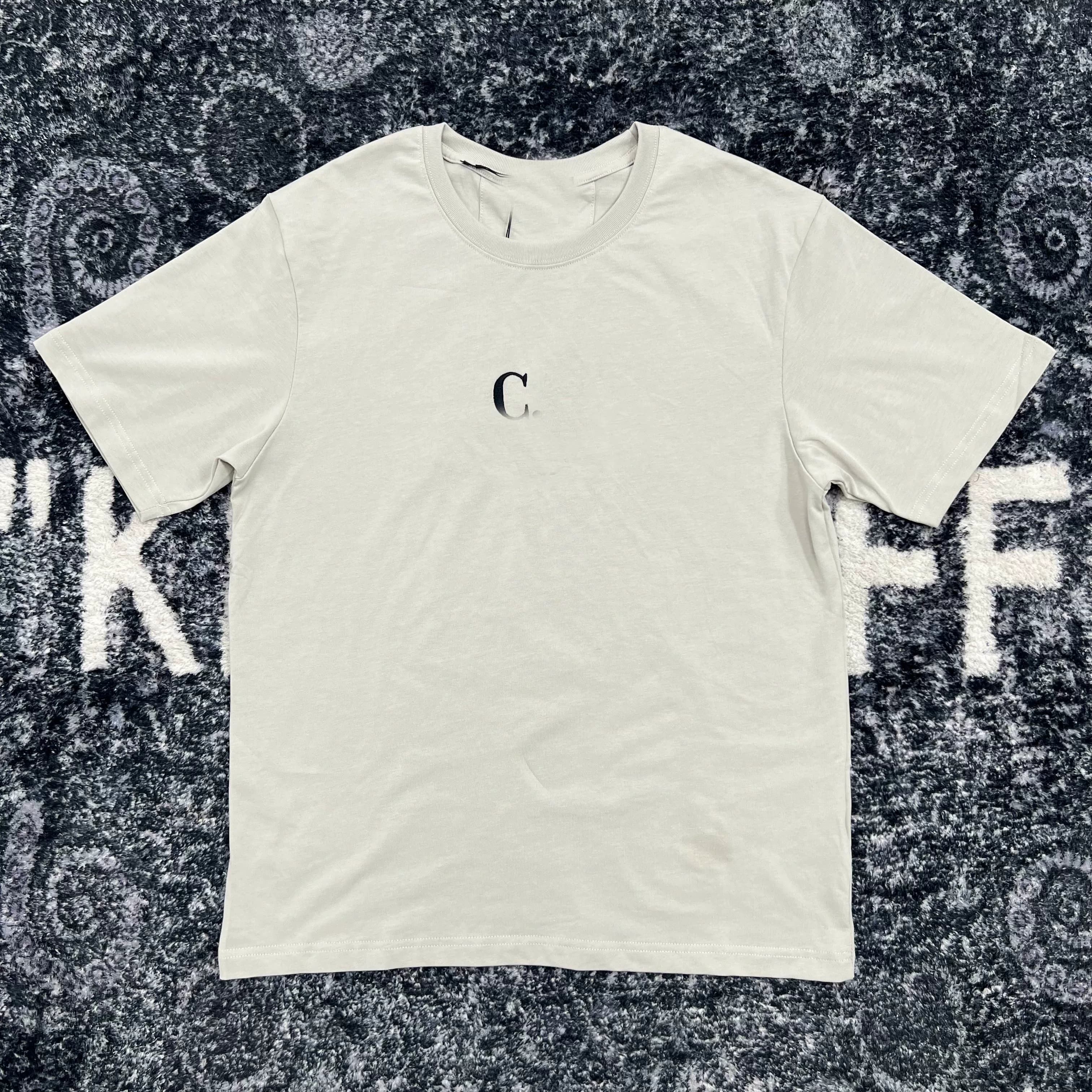 Stone Island Grey Cotton Logo T Shirt