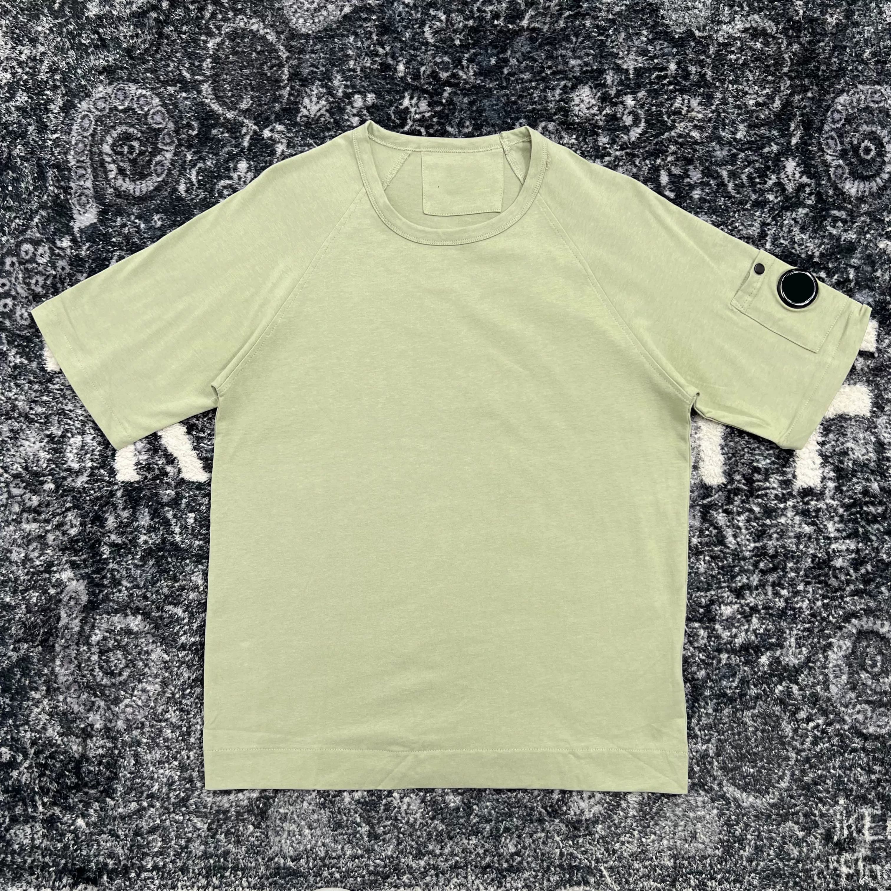 Stone Island Sage Green Cotton Short Sleeve T Shirt