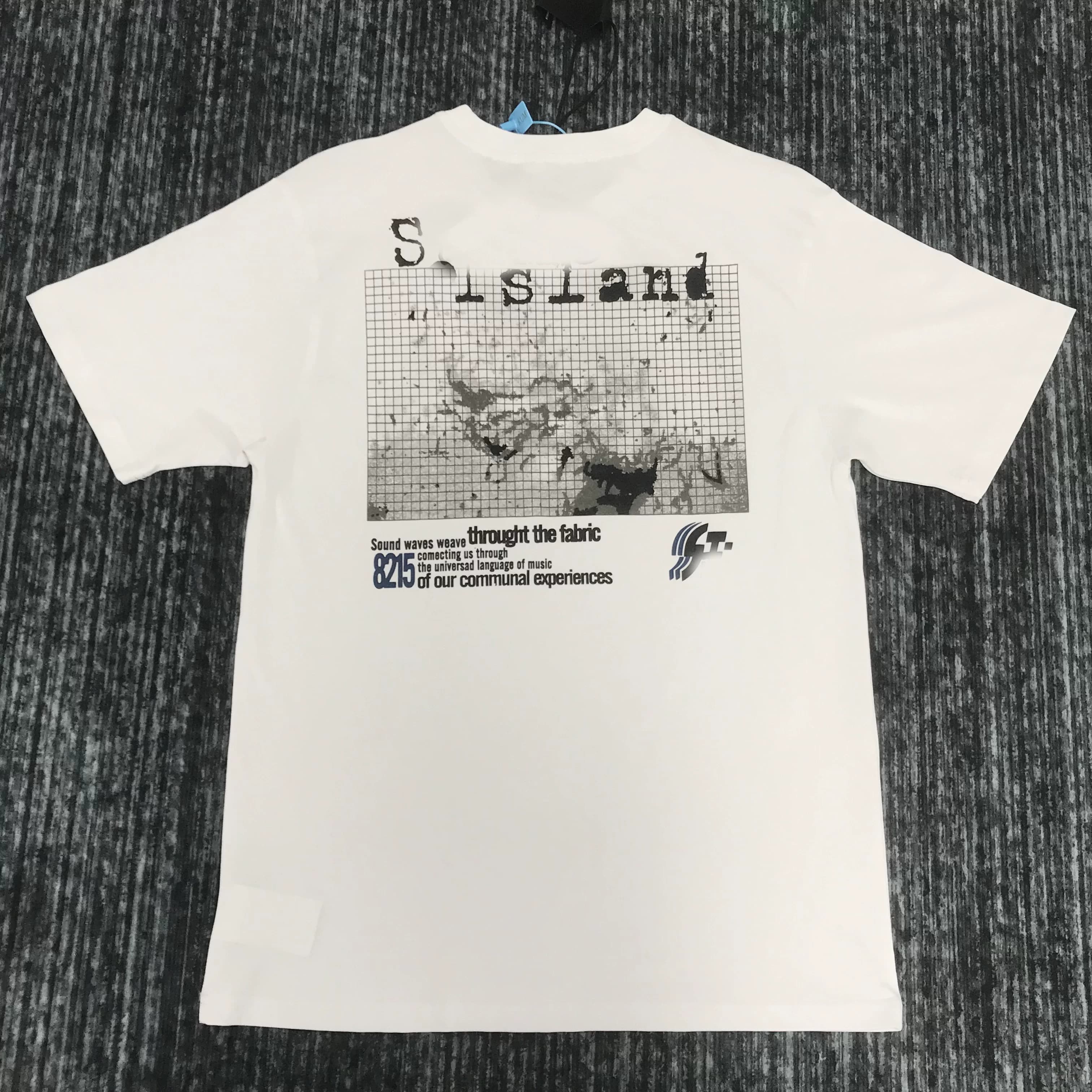 Stone Island White Printed Cotton T Shirt