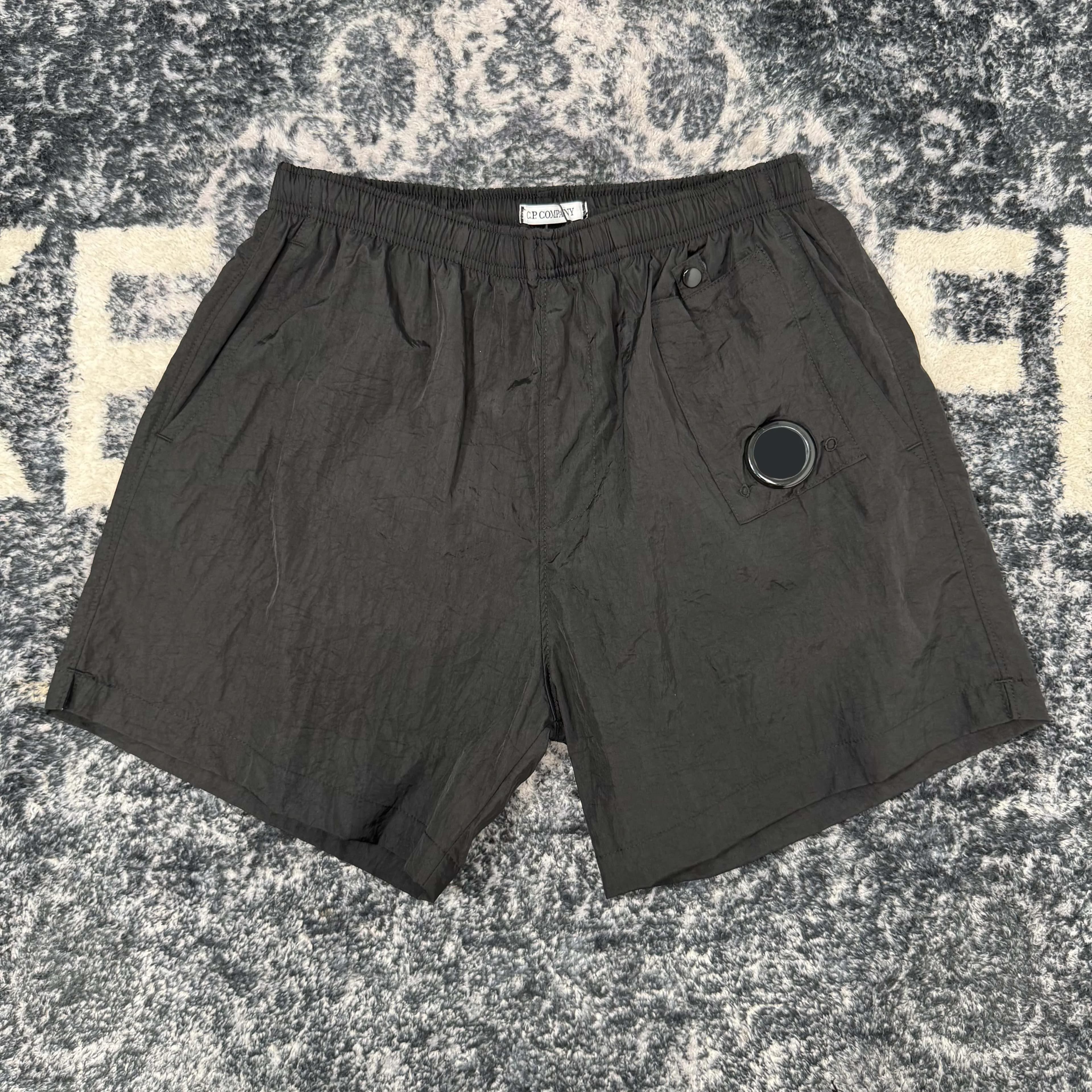 Stone Island Black Nylon Lens Shorts