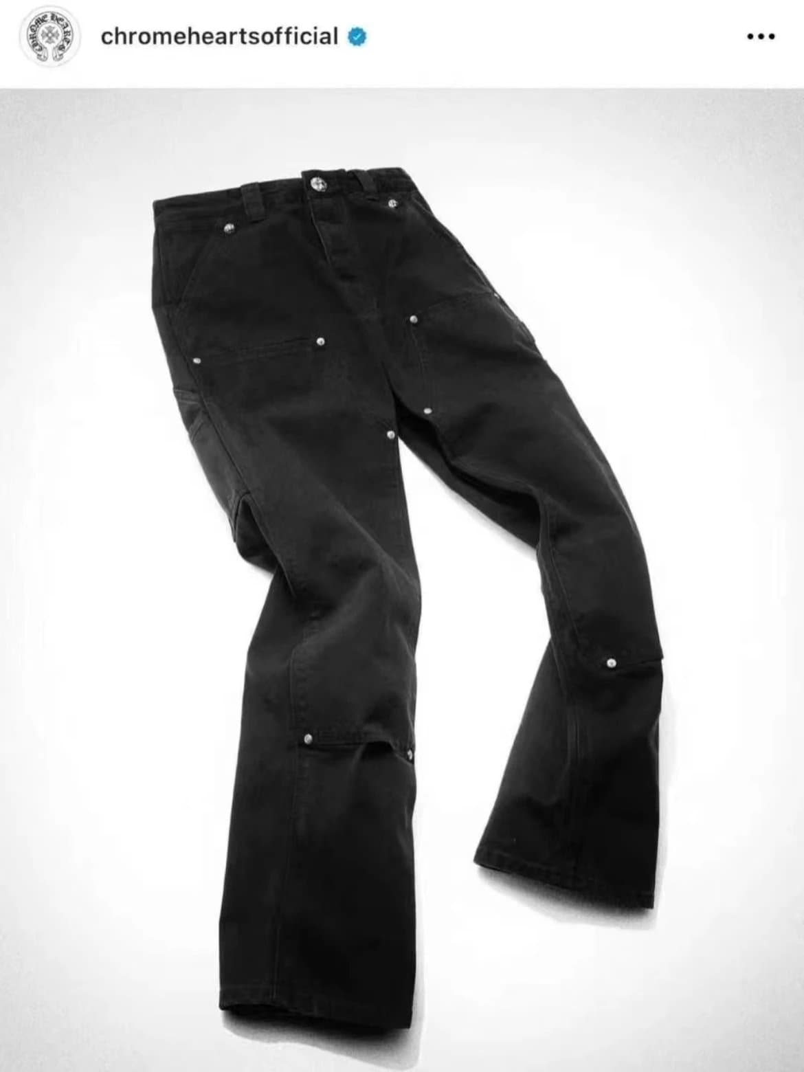 Sa Made Black Denim Cargo Pants