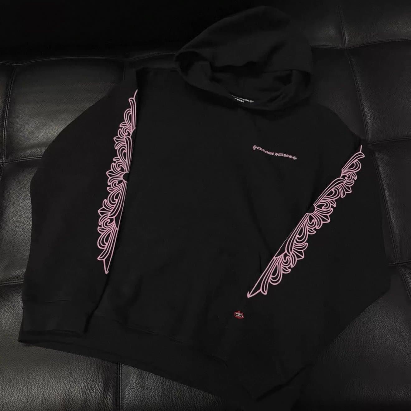 SA Made Black Cotton Hooded Sweatshirt