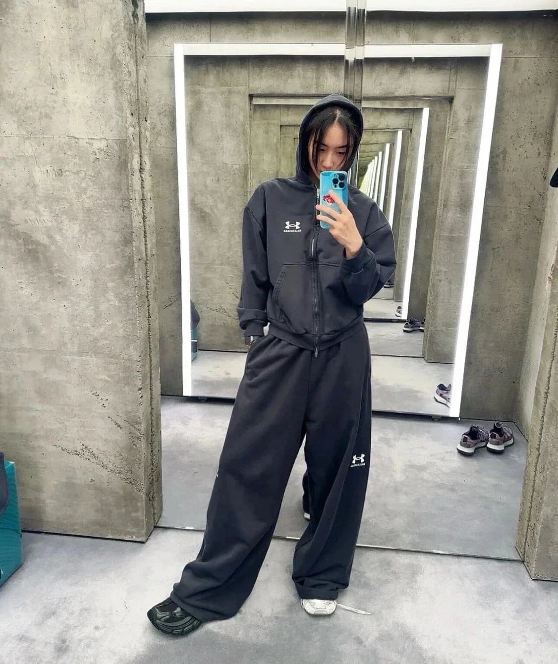 Sa Made Dark Grey Cotton Fleece Tracksuit