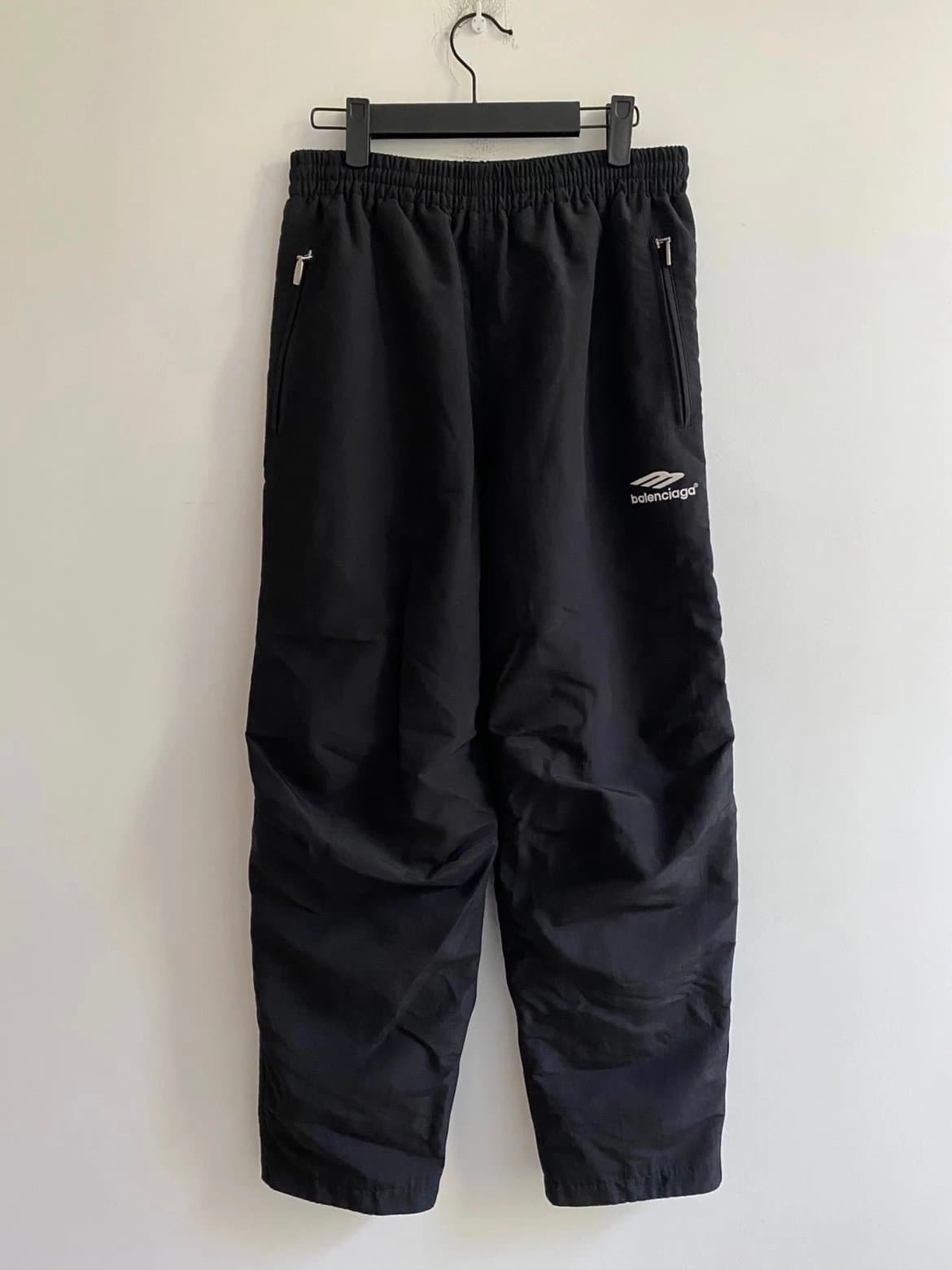 SA Made Black Nylon Track Pants