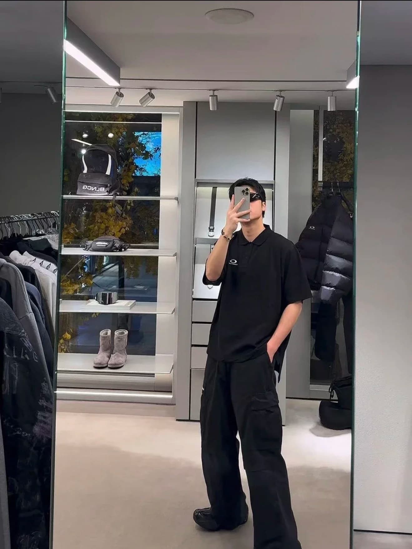 SA Made Black Cotton Cargo Pants