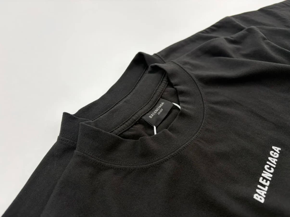Sa Made Black Cotton Crew Neck T Shirt