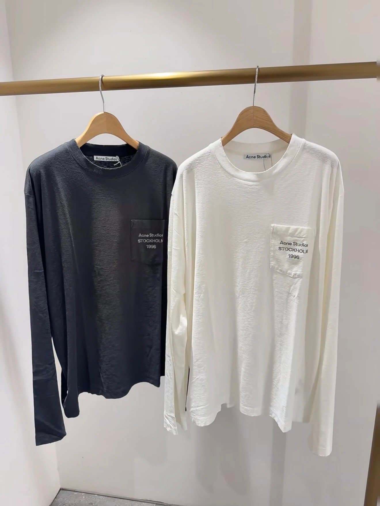 SA Made Black Cotton Pocket Long Sleeve Tee