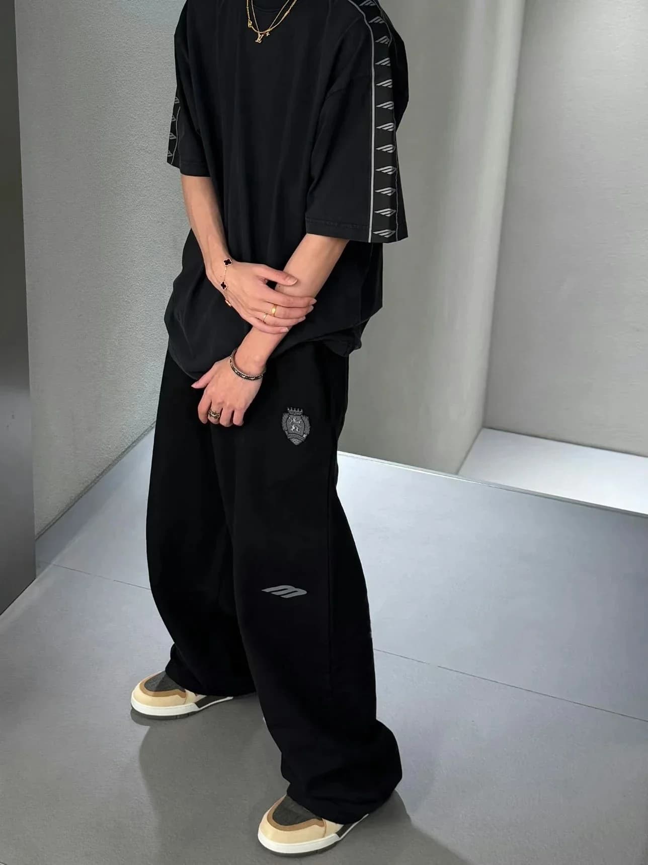 SA Made Black Cotton Blend T-Shirt