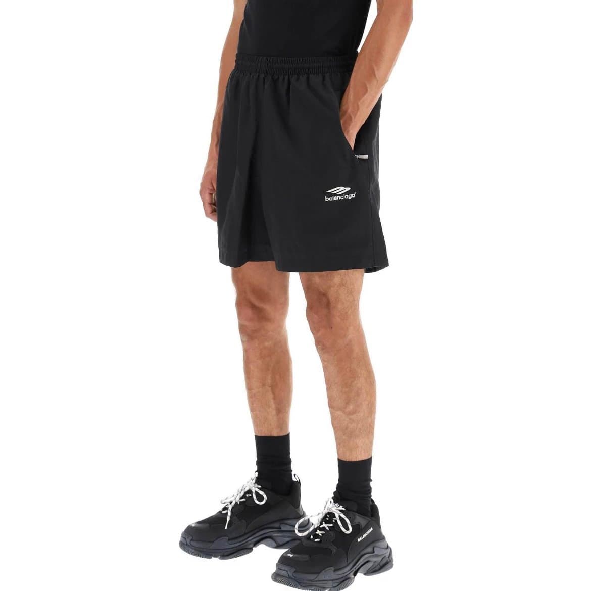 SA Made Black Nylon Athletic Shorts