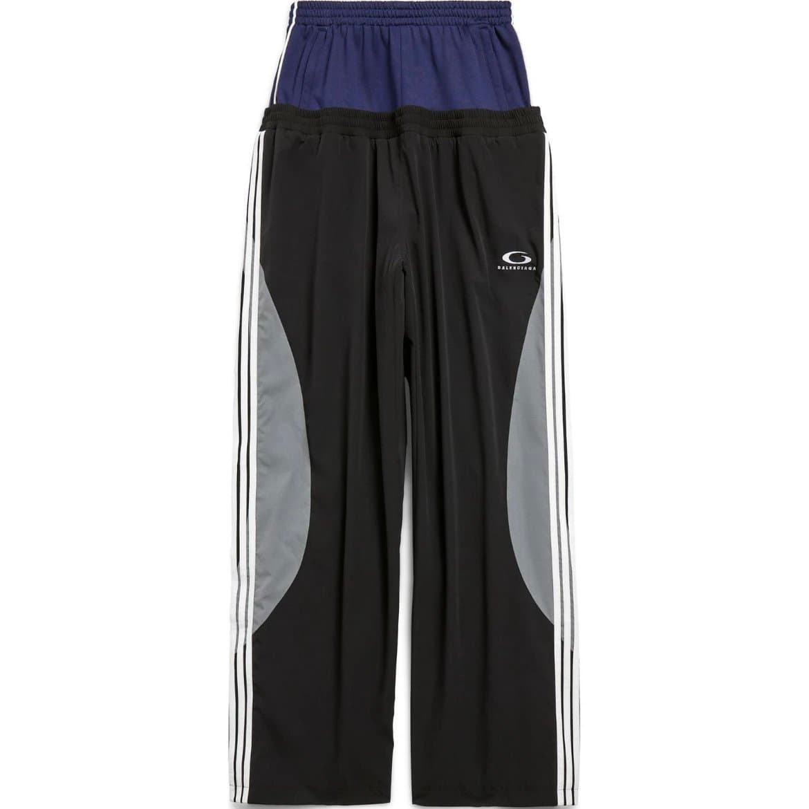 Sa Made Black Nylon Layered Track Pants
