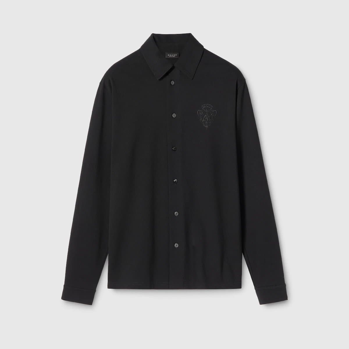 SA Made Black Cotton Long Sleeve Shirt