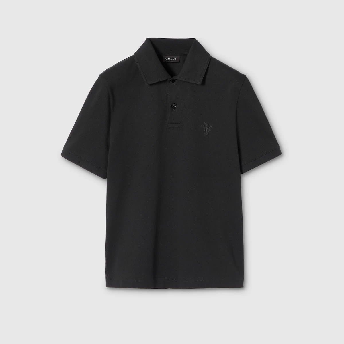 SA Made Black Cotton Polo Shirt