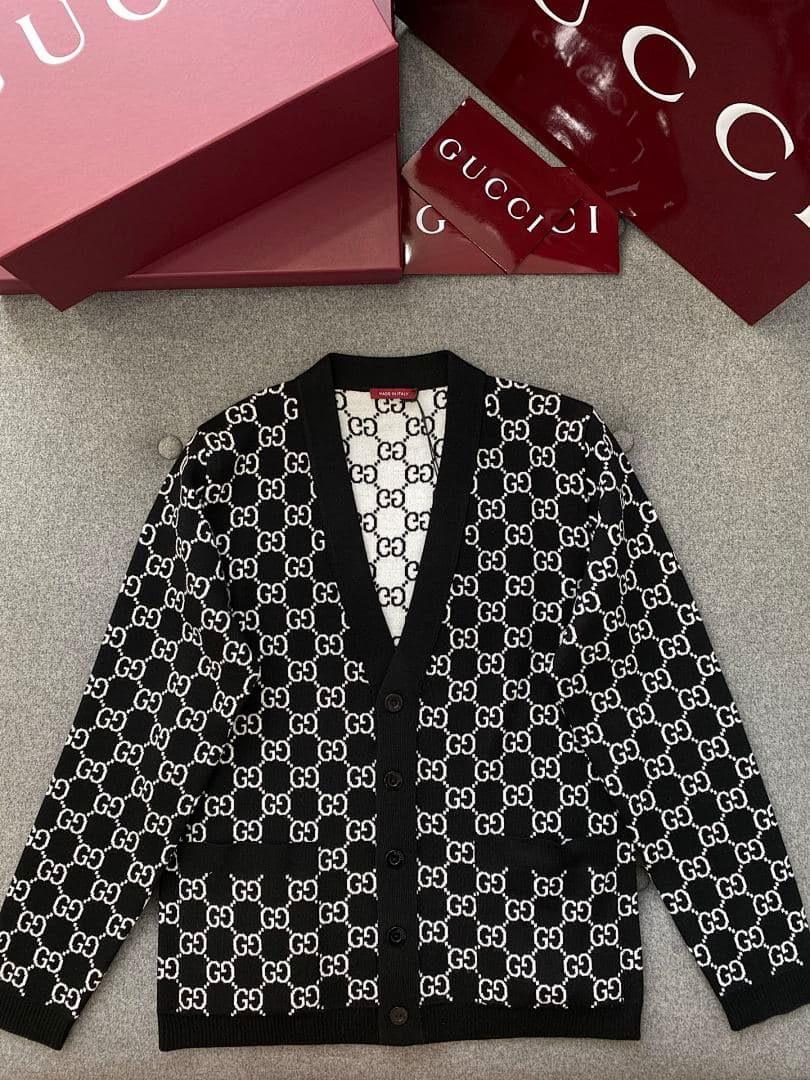 Black & White G Pattern Cardigan