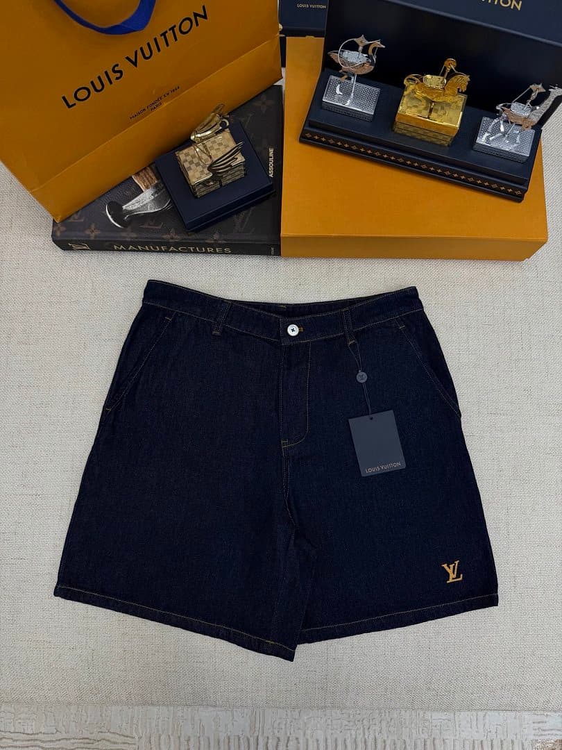 Louis Vuitton Dark Wash Denim Shorts