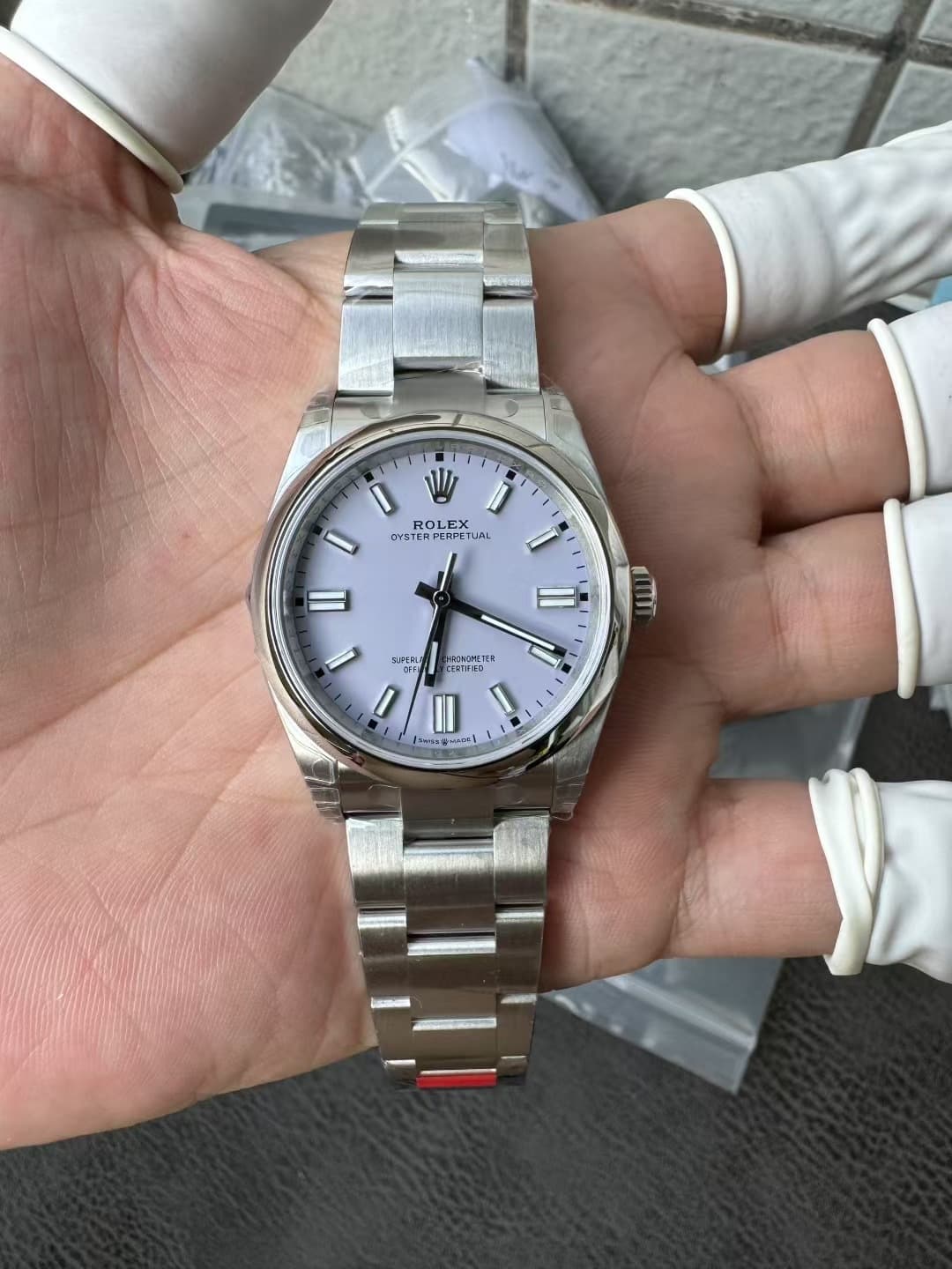 Rolex Oyster Perpetual 36mm Lavender / Lilac Dial Smooth Bezel Oyster Bracelet (126000 Custom) 1:1 Super Clone – DD3230 Movement