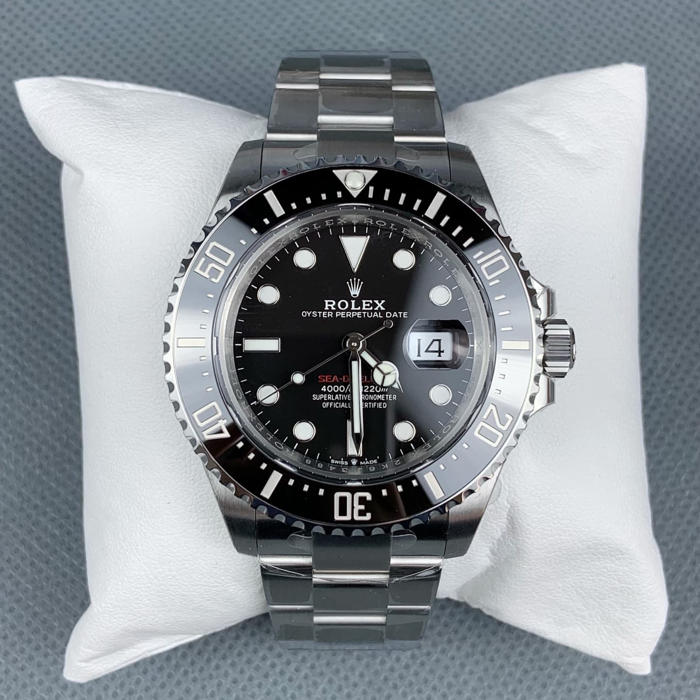 Rolex Sea-Dweller 43mm “Single Red” Black Dial Ceramic Bezel Oyster Bracelet (126600) 1:1 Super Clone – DD3235 Movement
