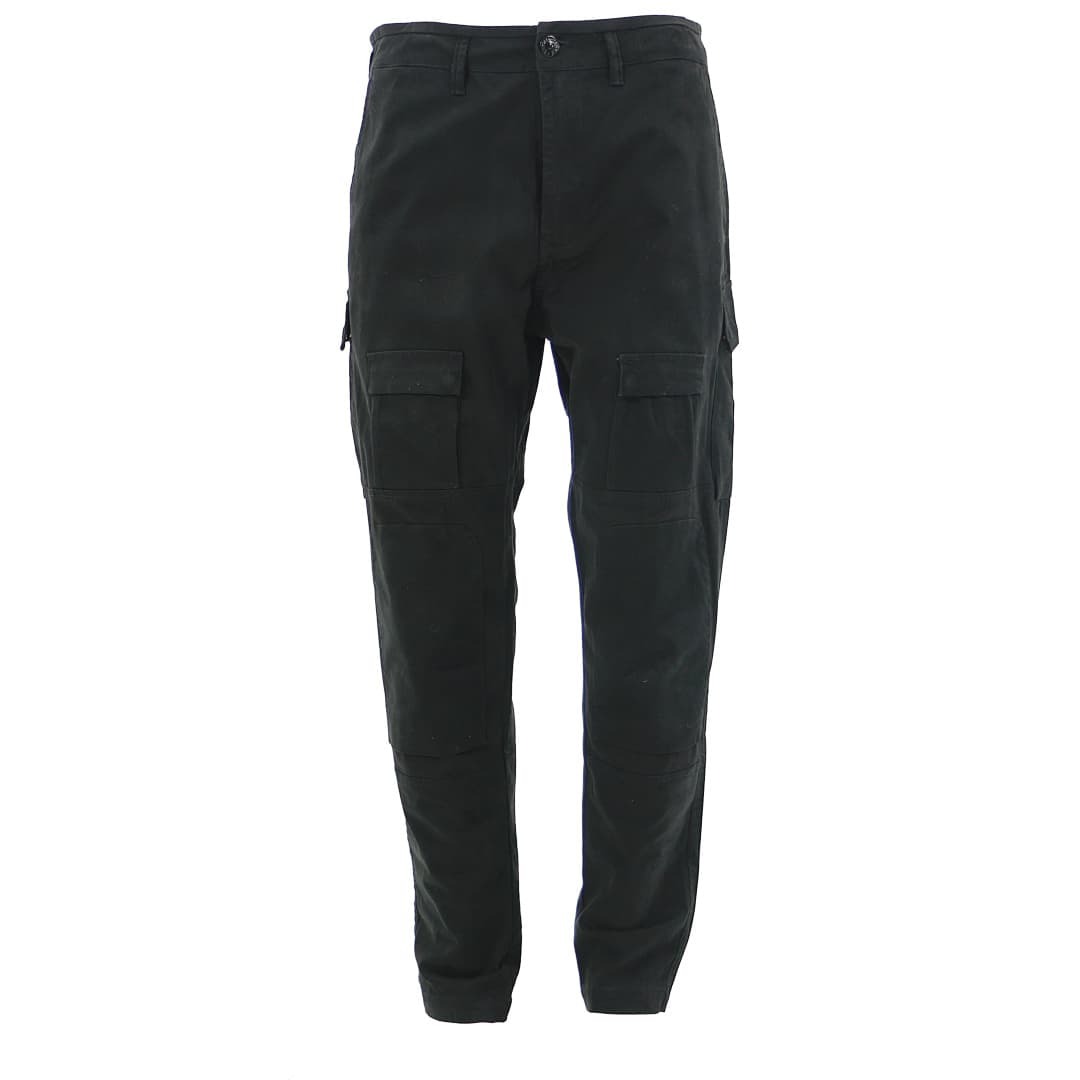 Stone Island Black Cotton Cargo Pants