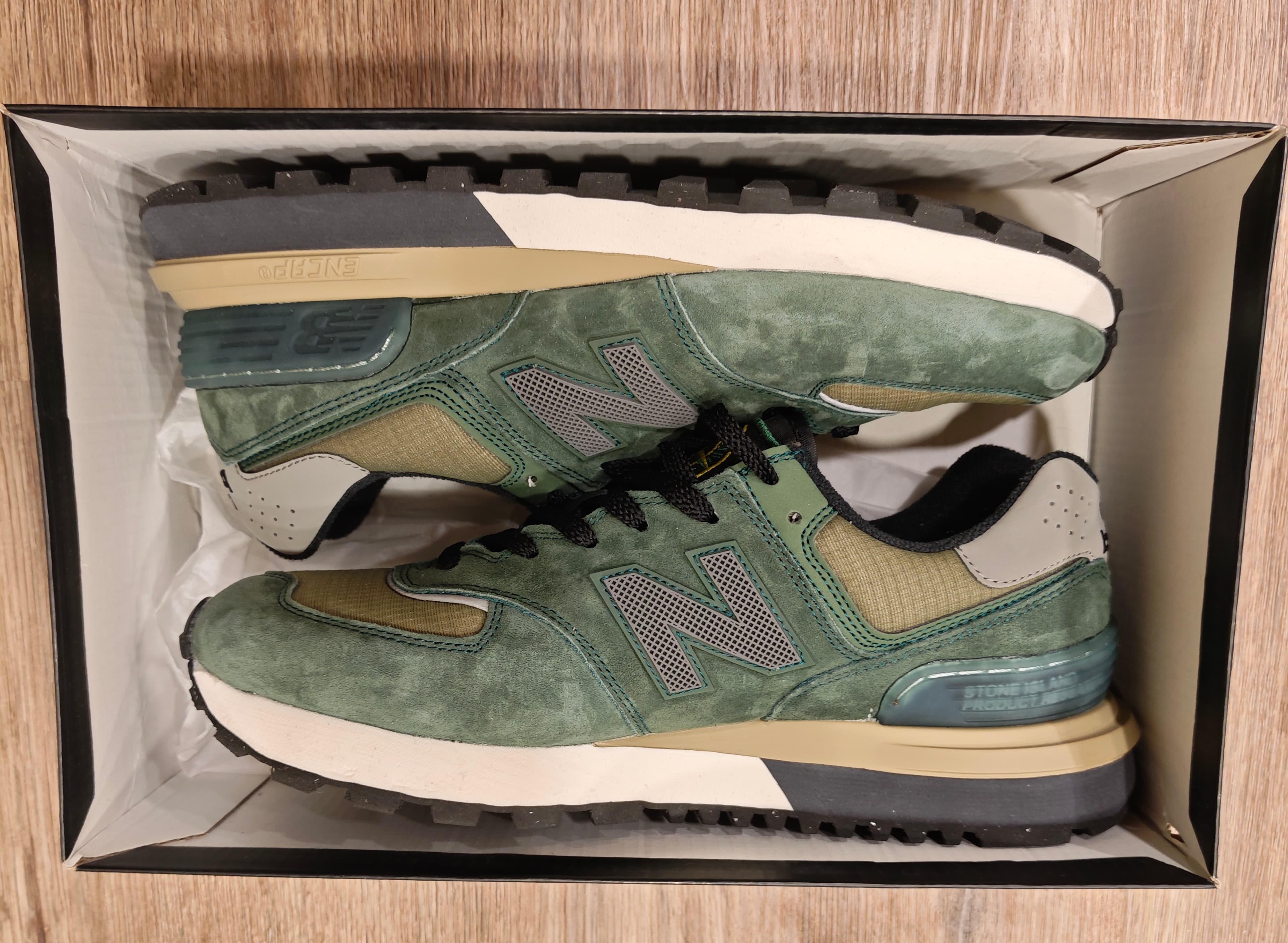 Stone Island 574 Legacy Green Suede